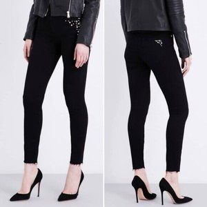 Good American Pearl Embellished Good Legs Skinny Jeans